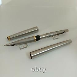 Parker 50 Falcon Matte Fine Nib Gold Plated Stainless Steel Fountain Pen