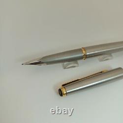 Parker 50 Falcon Matte Fine Nib Gold Plated Stainless Steel Fountain Pen