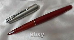 Parker 61 Fountain Pen Matte Stainless Steel Cap Made In USA