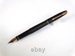 Parker 75 Fountain Pen In Black Matte Epoxy With 14k Gold F Nib Mint