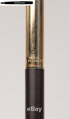 Parker ARROW Ballpoint Pen in Matte Black with golden Cap (from around 1979)