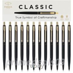 Parker Ballpen Classic Series Stainlees Steel Gold & Chrome Trim Ballpoint Pens