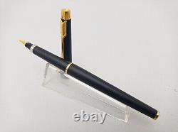 Parker Classic Matte Black Fountain Pen Gp M Nib / Ballpoint Pen Vintage Unused