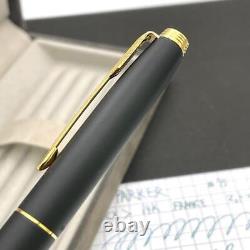 Parker Fountain Pen 75 Matte Black Late Model Good Condition