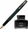 Parker Frontier Matte Black GT Fountain Pen + Quink Ink Bottle Black (30ML)