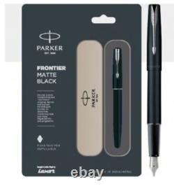 Parker Frontier Matte CT Black Ink Fountain Pen