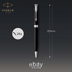 Parker Sonnet Ballpoint Pen Matte Black Lacquer with Palladium Trim Medium Po