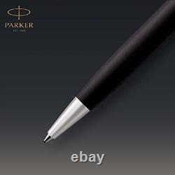 Parker Sonnet Ballpoint Pen Matte Black Lacquer with Palladium Trim Medium Po