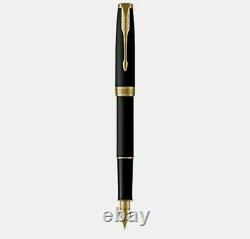 Parker Sonnet Fauntain Pen Matte Black Gold Trim. 1931517