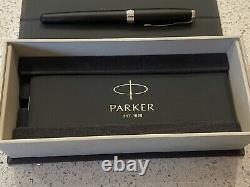 Parker Sonnet Fountain Pen Matte Black Chrome Trim