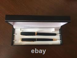 Parker Sonnet Matte Black Fountain & Ballpoint Pen Set New Unused Condition