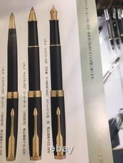 Parker Sonnet Matte Black Fountain & Ballpoint Pen Set New Unused Condition