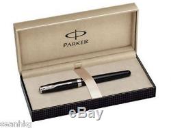 Parker Sonnet Matte Black Fountain Pen- 18K Solid Gold Ef Nib (CT) S0833800