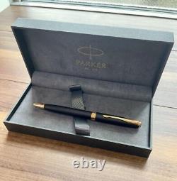 Parker Sonnet Matte Black Gt Ballpoint Pen With Box