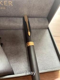 Parker Sonnet Matte Black Gt Ballpoint Pen With Box