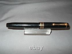 Parker Vintage Black Dufold Flat Top Fountain Pen-fine point