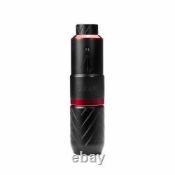 Peak Proteus Pen Rotary Tattoo Machine- Matte Black with Glossy Red Ring