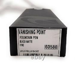 Pilot Fine Vanishing Point Fountain Pen Matte Black 60580