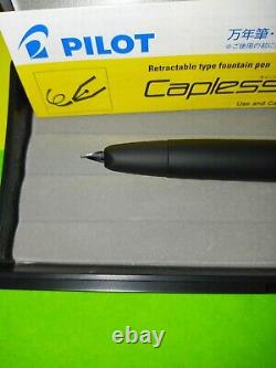 Pilot Fountain Pen Capless Matt Black Fine Nib Fc18srbmf Retractable NEW