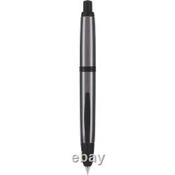 Pilot Fountain Pen Vanishing Point Retractable Nib, Gun Metal/Matte Black