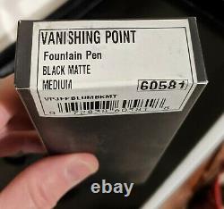 Pilot Vanishing Point Fountain Pen Matte Black 18K Gold Nib Medium