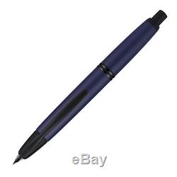 Pilot Vanishing Point Fountain Pen, Matte Blue, Matte Black Trim 18k Medium Nib