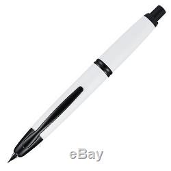 Pilot Vanishing Point Fountain Pen Matte White & Black Accents Extra Fine P60745