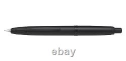 Pilot Vanishing Point Fountain Pen in Matte Black, Blue Ink, Medium Nib 60581