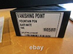 Pilot Vanishing Point Fountain Pen in Matte Black Fine Nib