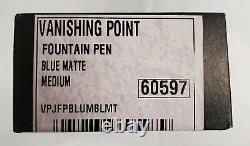 Pilot Vanishing Point Fountain Pen in Matte Blue & Black Accents 18K Gold