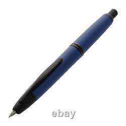 Pilot Vanishing Point Fountain Pen in Matte Blue & Black Accents 18K Gold Fine