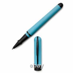 Pineider Avatar UR Matte Rollerball Pen, Ice Blue, New, Made In Italy