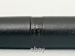 ROWENTA Matte Black Fountain Pen SS EF Nib Uninked Vinatge 80s W. Germany Unique