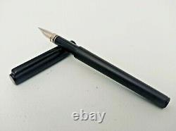 ROWENTA Matte Black Fountain Pen SS EF Nib Uninked Vinatge 80s W. Germany Unique