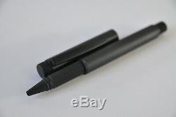 ROtring LAMBDA Matte Black Rollerball Ballpoint SET KNURLED Germany COLLECTABLE