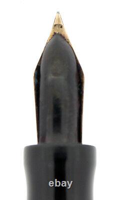 Rare C1920 Sheaffer Flat-top Autograph Black Hard Rubber Fountain Pen Restored