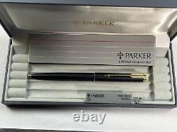 Rare NOS Parker 75 Matte Black Ball Pen Made In France