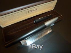 Rare Parker Falcon Fountain Pen In Matt Black