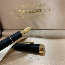 Rare Sailor Founded 1911 Matte Black fountain pen Nib 21K H-M/s withbox&cartridge