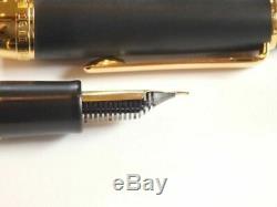 Rare Sailor Profit 21 Matte Black striped fountain pen Nib 21k M/s set box&ink