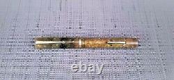 Rare White Dot Vintage Sheaffer Fountain pen Flat Top Green Marble