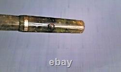 Rare White Dot Vintage Sheaffer Fountain pen Flat Top Green Marble