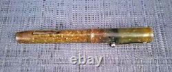 Rare White Dot Vintage Sheaffer Fountain pen Flat Top Green Marble