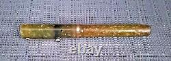 Rare White Dot Vintage Sheaffer Fountain pen Flat Top Green Marble