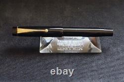 Restored Parker Black Celluloid, Bandless Cap, Flexible Lucky Curve 14 K Nib