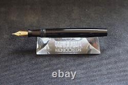 Restored Parker Black Celluloid, Bandless Cap, Flexible Lucky Curve 14 K Nib