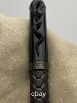 Robertocavalli by FRANCK MULLER Matte Black Snake design Ballpoint Pen wz/Box