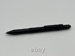 Rotring 600 Trio Ballpoint Pen Matte Black Blue Red & Pencil Pre Owned 502640