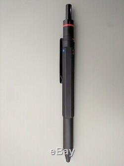 Rotring 600 Trio Matte Black Ballpoint Pen Blue Red & Pencil New In Box Multipen