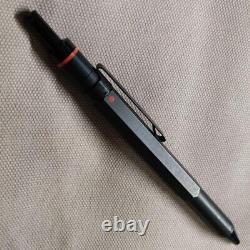 Rotring Newton Trio Pen Matte Black Ballpoint mechanical / Vintage No Box Used